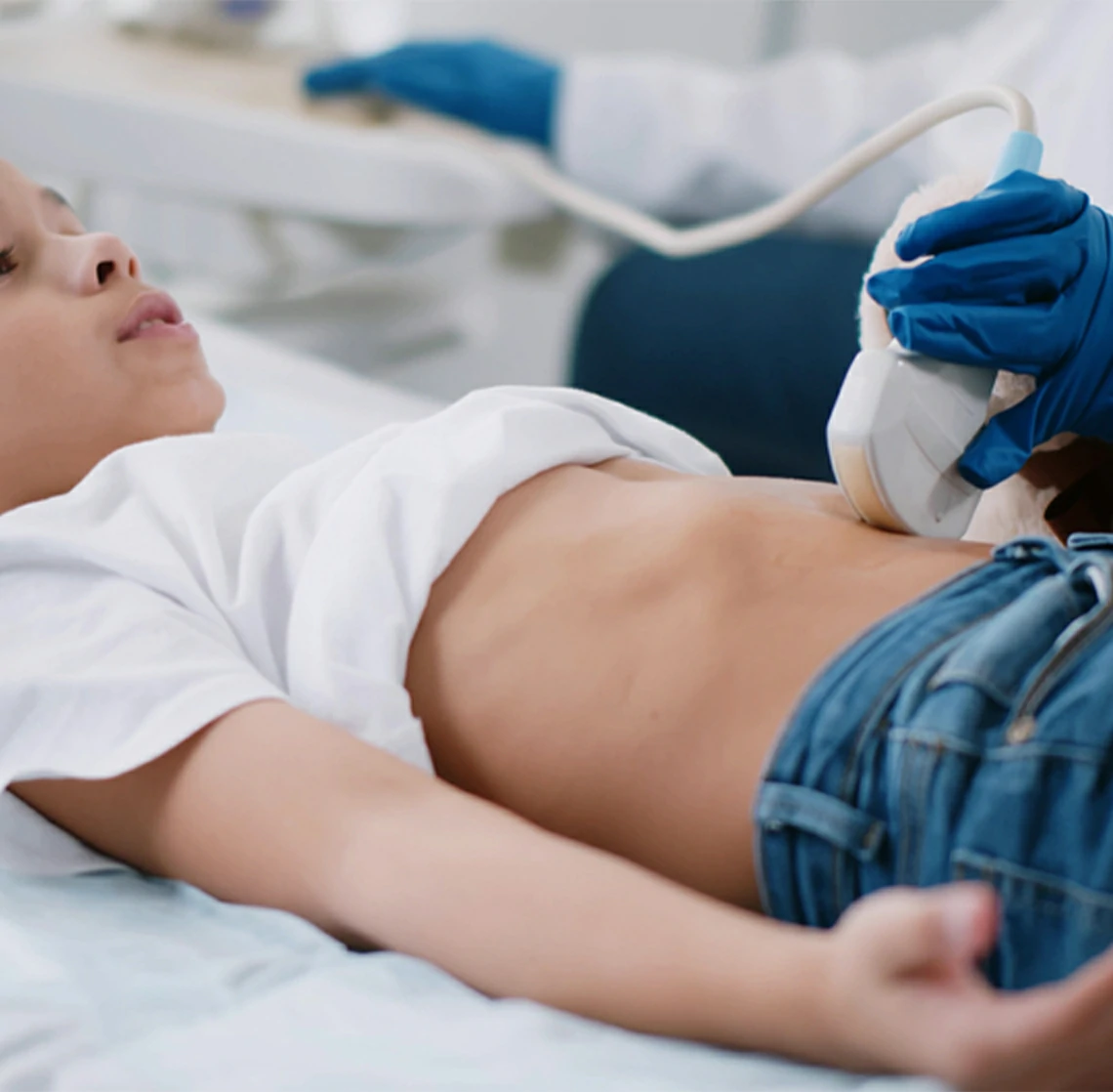 ultrasonido de higado y via biliar pediatrico
